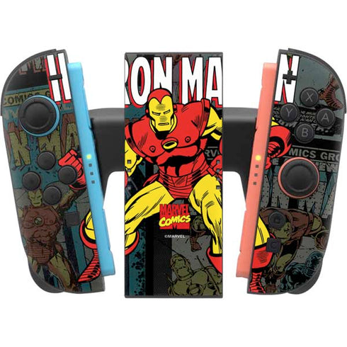 Marvel Classic Comics Iron Man Action Vintage Nintendo Switch 2 (2025) Joy-Con Controller Skin