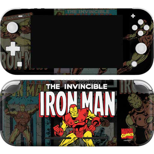 Marvel Classic Comics Iron Man Action Vintage Nintendo Switch Lite Skin