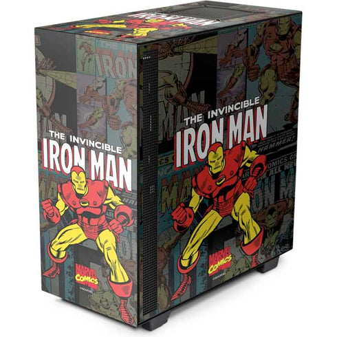 Marvel Classic Comics Iron Man Action Vintage NZXT H510 Compact ATX Mid-Tower Case Skin