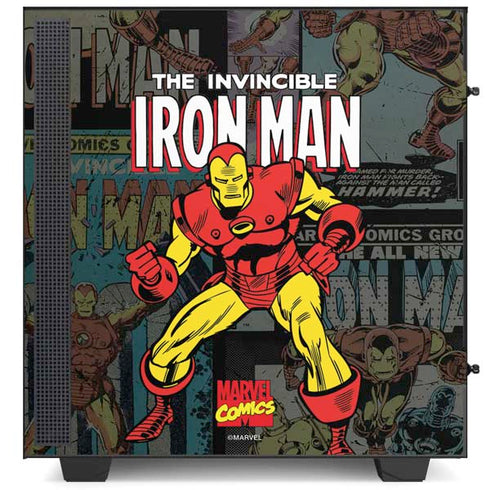 Marvel Classic Comics Iron Man Action Vintage NZXT H510 Compact ATX Mid-Tower Case Skin