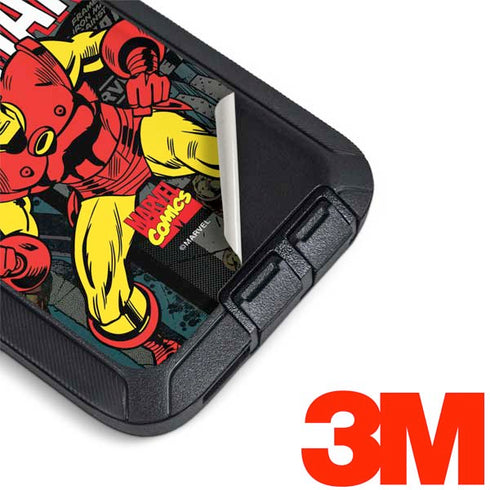 Marvel Classic Comics Iron Man Action Vintage Otterbox Defender Galaxy Skin