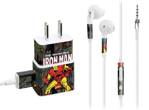 Marvel Classic Comics Iron Man Action Vintage Phone Charger Skin