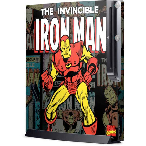 Marvel Classic Comics Iron Man Action Vintage Playstation 3 & PS3 Slim Skin