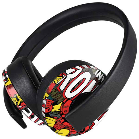 Marvel Classic Comics Iron Man Action Vintage PlayStation 4 Gold Wireless Headset Skin