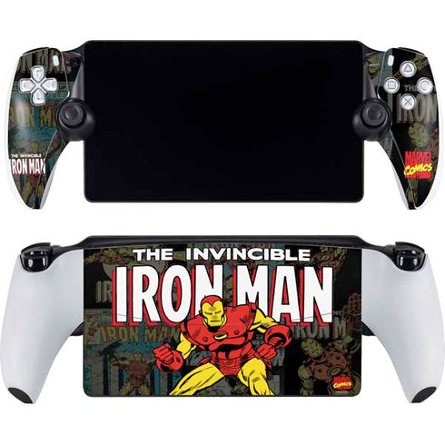 Marvel Classic Comics Iron Man Action Vintage PlayStation Portal Remote Player Skin