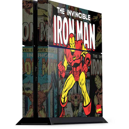 Marvel Classic Comics Iron Man Action Vintage PS4 Console Skin