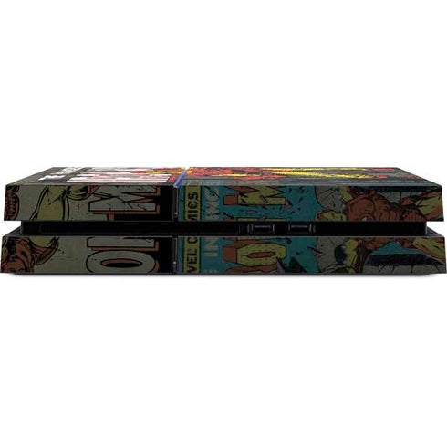 Marvel Classic Comics Iron Man Action Vintage PS4 Console Skin