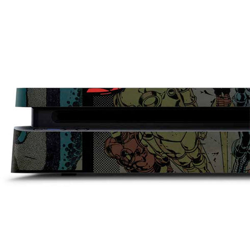 Marvel Classic Comics Iron Man Action Vintage PS4 Slim Skin