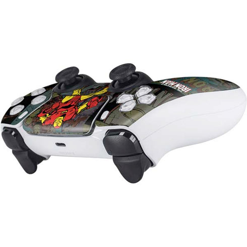 Marvel Classic Comics Iron Man Action Vintage PS5 Controller Skin