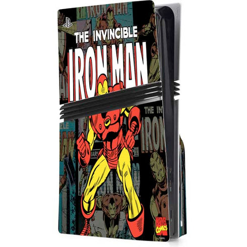 Marvel Classic Comics Iron Man Action Vintage PlayStation PS5 Skins