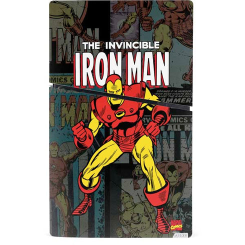 Marvel Classic Comics Iron Man Action Vintage PS5 Slim Digital Edition Bundle Skin