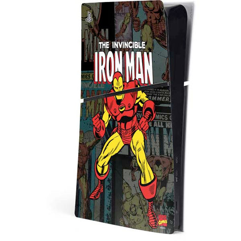 Marvel Classic Comics Iron Man Action Vintage PlayStation PS5 Skins