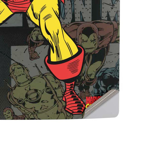 Marvel Classic Comics Iron Man Action Vintage PS5 Slim Disk Console Skin