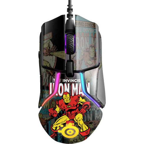 Marvel Classic Comics Iron Man Action Vintage SteelSeries Rival 600 Gaming Mouse Skin