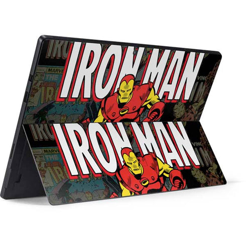 Marvel Classic Comics Iron Man Action Vintage Surface Pro 7 Skin