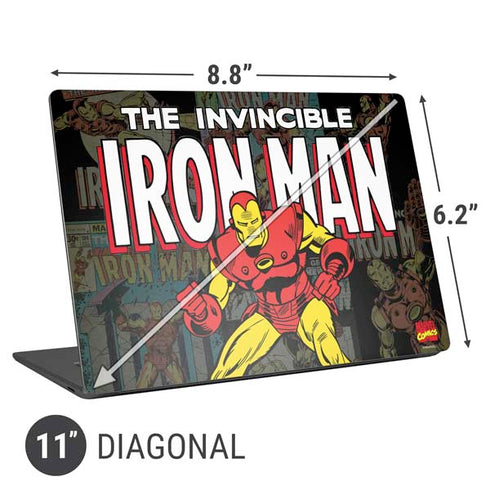 Marvel Classic Comics Iron Man Action Vintage Universal Laptop 11in (8.8 x 6.2in) Skin