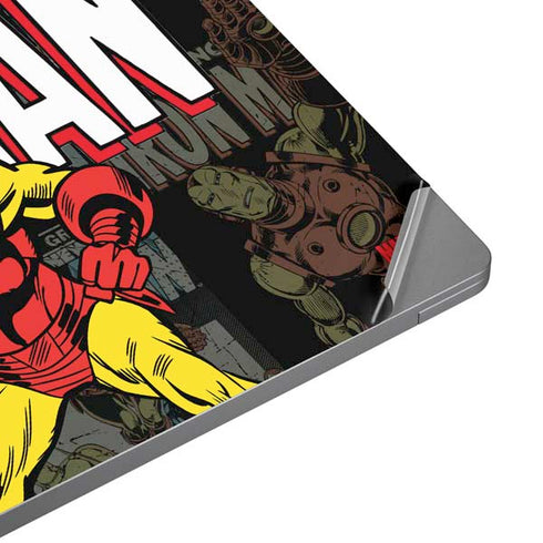 Marvel Classic Comics Iron Man Action Vintage Universal Laptop 12in (9.8 x 6.8in) Skin