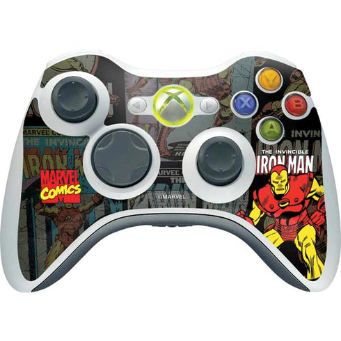 Marvel Classic Comics Iron Man Action Vintage Xbox 360 Wireless Controller Skin