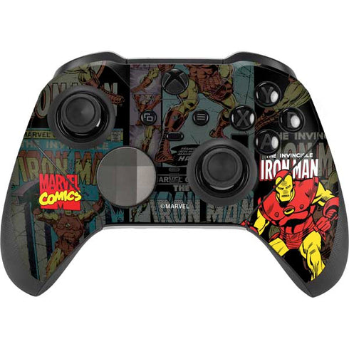 Marvel Classic Comics Iron Man Action Vintage Xbox Elite Wireless Controller Series 2 Skin