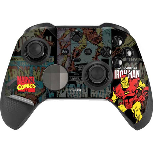 Marvel Classic Comics Iron Man Action Vintage Xbox Elite Wireless Controller Series 2 Skin