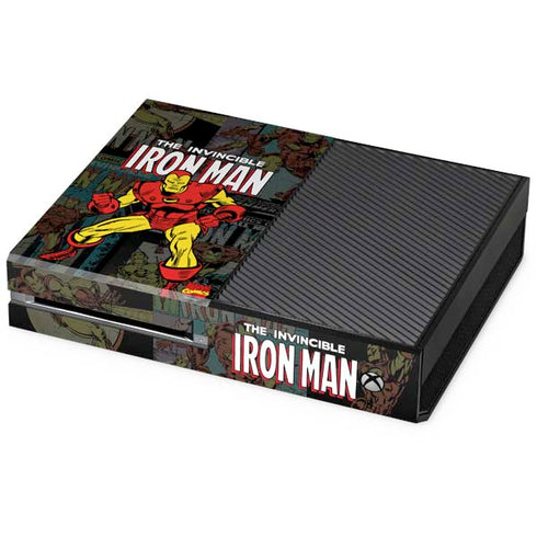 Marvel Classic Comics Iron Man Action Vintage Xbox One Console Skin