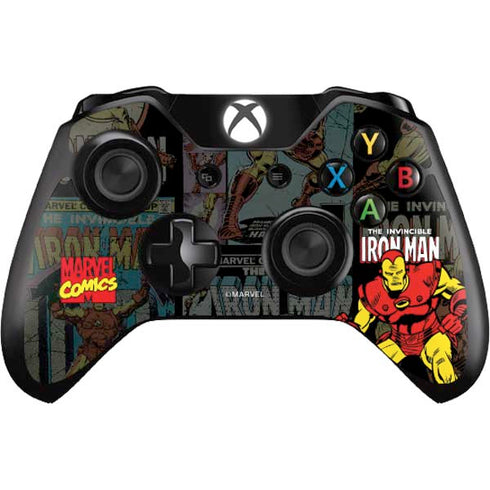 Marvel Classic Comics Iron Man Action Vintage Xbox One Controller Skin