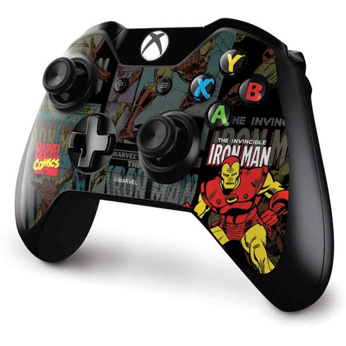 Marvel Classic Comics Iron Man Action Vintage Xbox One Controller Skin