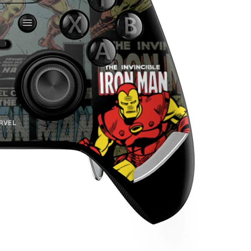 Marvel Classic Comics Iron Man Action Vintage Xbox One Elite Controller Skin
