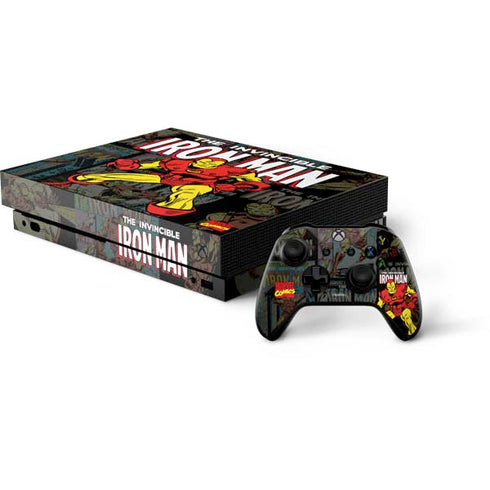 Marvel Classic Comics Iron Man Action Vintage Xbox One X Bundle Skin