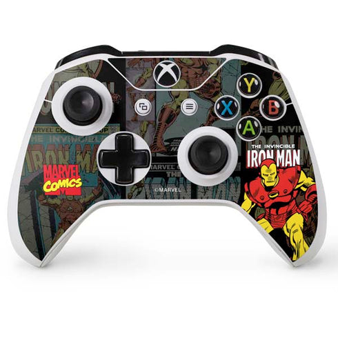 Marvel Classic Comics Iron Man Action Vintage Xbox One X Controller Skin