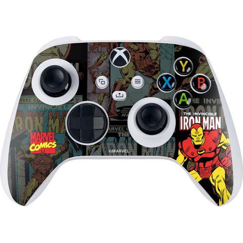 Marvel Classic Comics Iron Man Action Vintage Xbox Series S Controller Skin