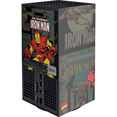 Marvel Classic Comics Iron Man Action Vintage Xbox Series X Console Skin