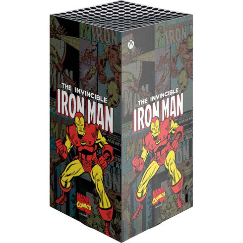 Marvel Classic Comics Iron Man Action Vintage XBox Series X Digital Edition Console Skin