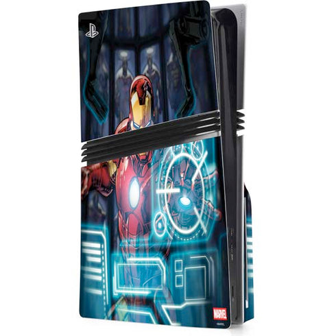 Marvel Iron Man New Armor PS5 Pro Disk Console Skin