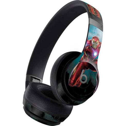 Marvel Iron Man Repulsor Blast Beats Solo 4 Wireless Headphones Skin