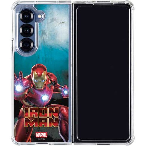 Marvel Iron Man Repulsor Blast Galaxy Z Fold7 Clear Case