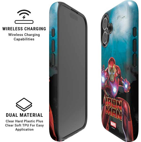 Marvel Iron Man Repulsor Blast iPhone 16 Magsafe Impact Case
