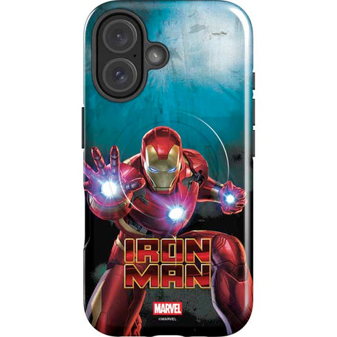 Marvel Iron Man Repulsor Blast iPhone 16 Plus Magsafe Impact Case