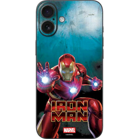 Marvel Iron Man Repulsor Blast iPhone 16 Plus Skin