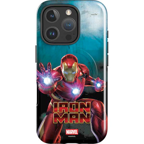 Marvel Iron Man Repulsor Blast iPhone 16 Pro Max Magsafe Impact Case
