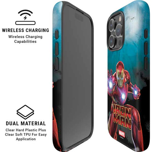 Marvel Iron Man Repulsor Blast iPhone 16 Pro Max Magsafe Impact Case