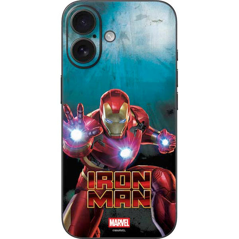 Marvel Iron Man Repulsor Blast iPhone 16 Skin