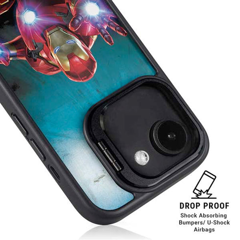 Marvel Iron Man Repulsor Blast iPhone 16e Kickstand Case