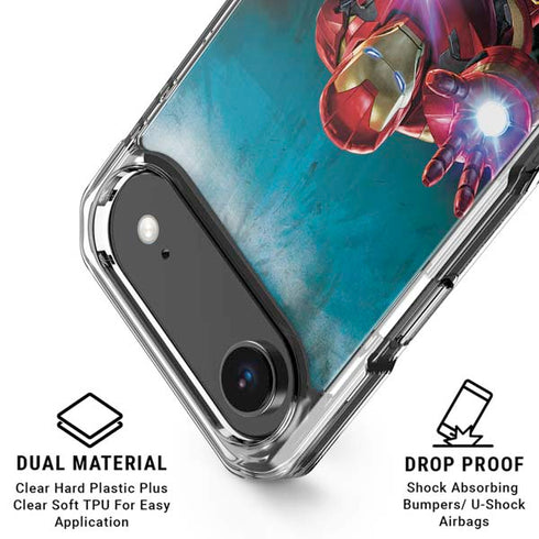 Marvel Iron Man Repulsor Blast iPhone 17 Air Clear Case