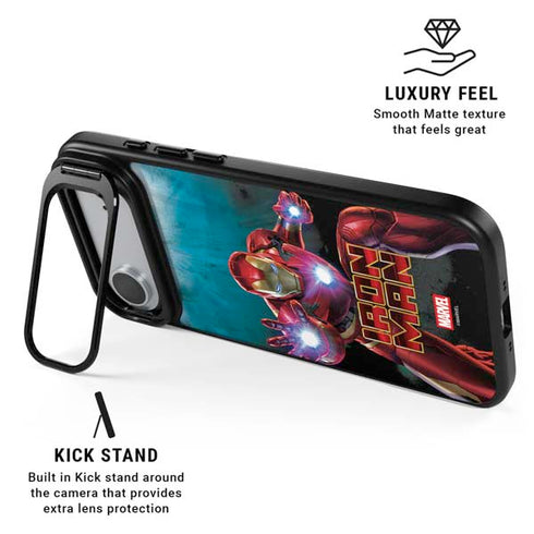 Marvel Iron Man Repulsor Blast iPhone 17 Air Kickstand Case