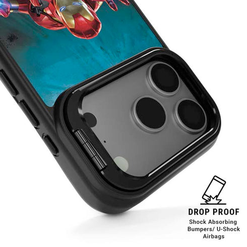 Marvel Iron Man Repulsor Blast iPhone 17 Pro Kickstand Case