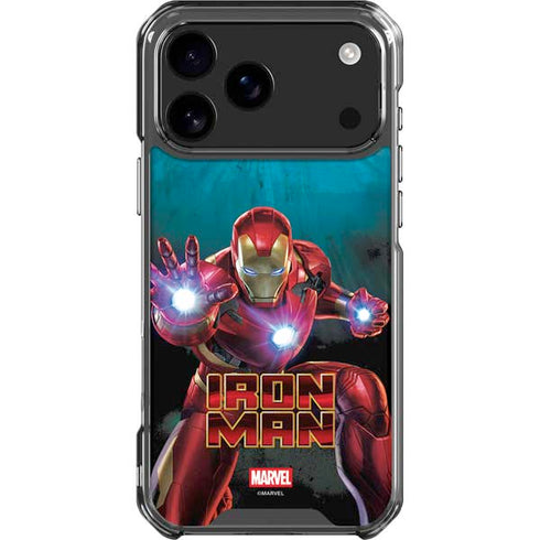 Marvel Iron Man Repulsor Blast iPhone 17 Pro Max Clear Case