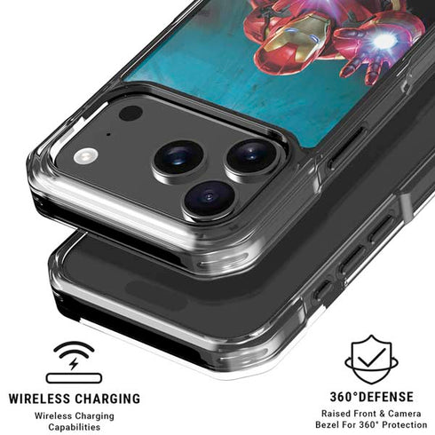 Marvel Iron Man Repulsor Blast iPhone 17 Pro Max Clear Case
