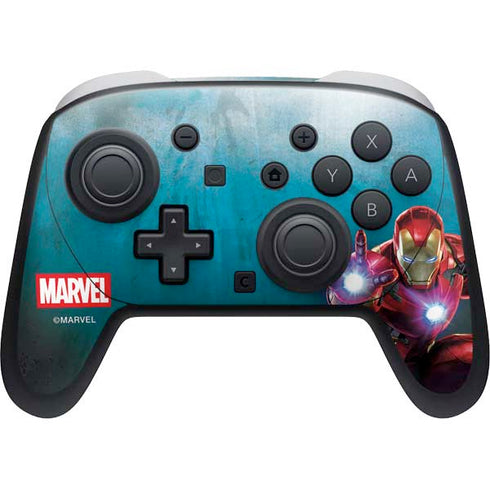 Marvel Iron Man Repulsor Blast Nintendo Switch 2 (2025) Pro Controller Skin