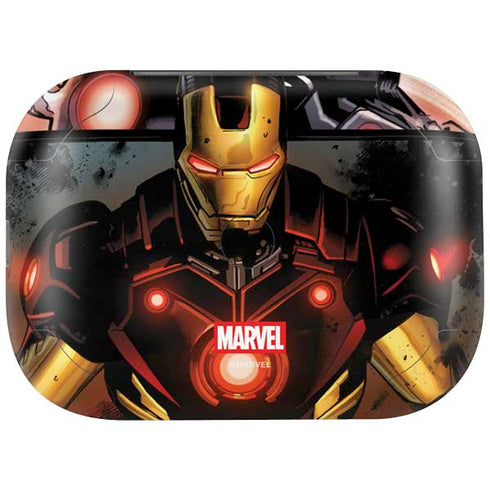 Marvel Iron Man Three Panel Amazon Echo Buds Skin